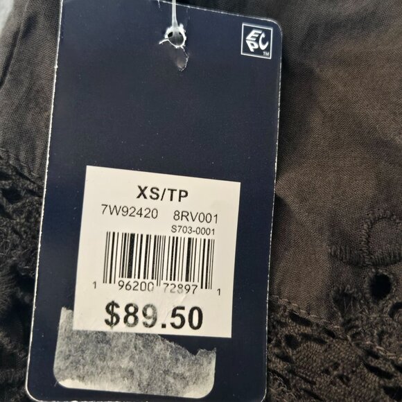 Lucky Brand Raven Brown Layered Mini Skirt sz XS NWT Boho Goblincore Embroidered - Picture 5 of 7